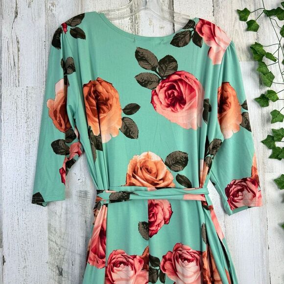 Paisley Raye rósese Wrap Dress size 1X - Picture 6 of 12